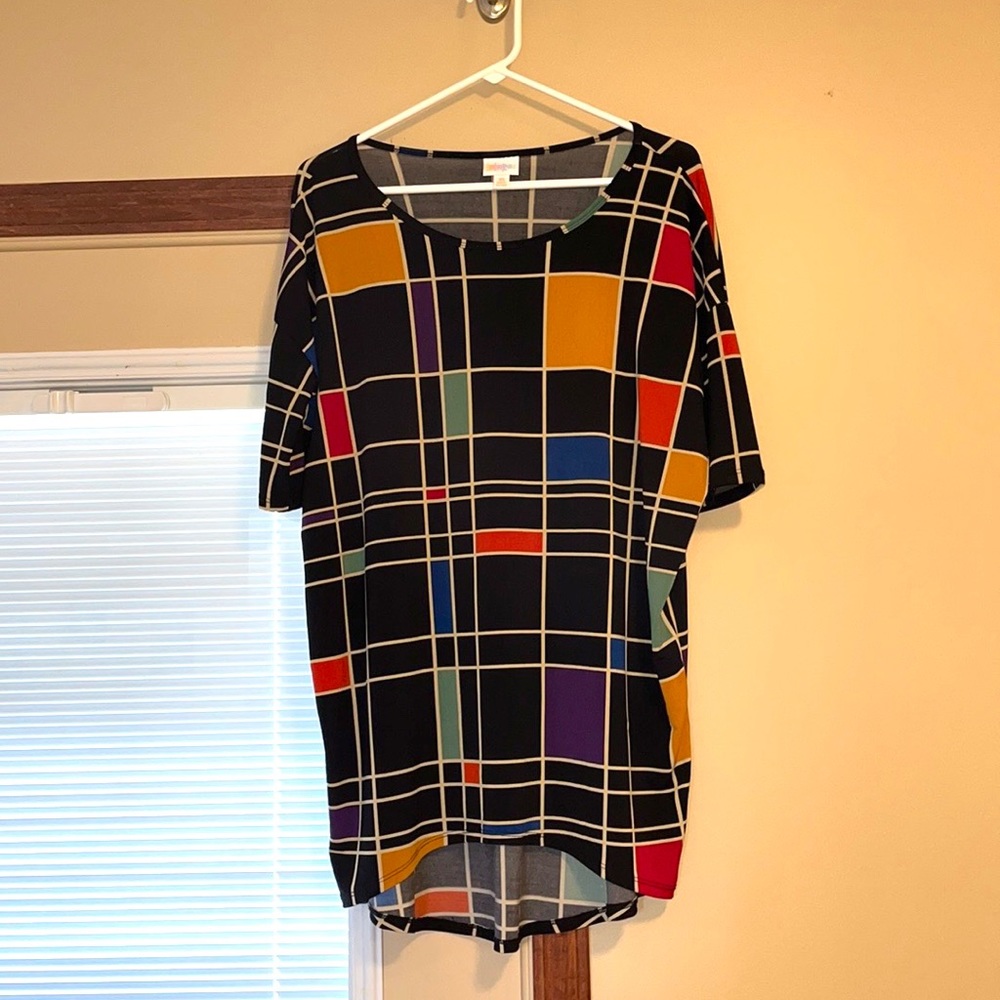 LuLaRoe Square Print Shirt Dress